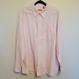 Izod Men's Pinstripe Long Sleeve Collared Button Down Shirt